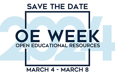 Save the date OE Week Open Educational Resources March 4-8 2024