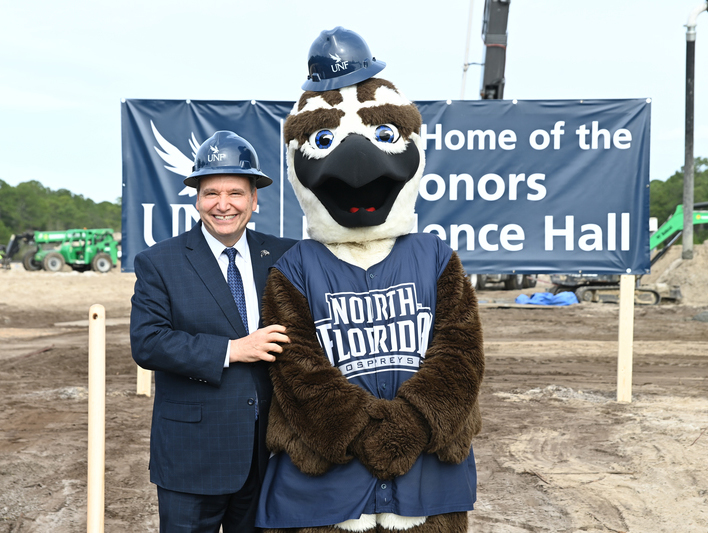 UNF President Moez Limayem and Ozzie at groundbreaking event