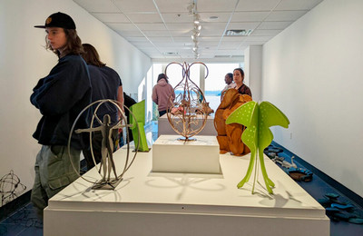 UNF student sculpture installations at the Jacksonville International Airport