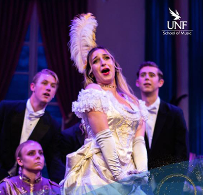 UNF Opera performers performing on stage