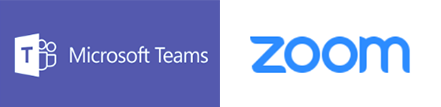 Microsoft Teams and Zoom logos