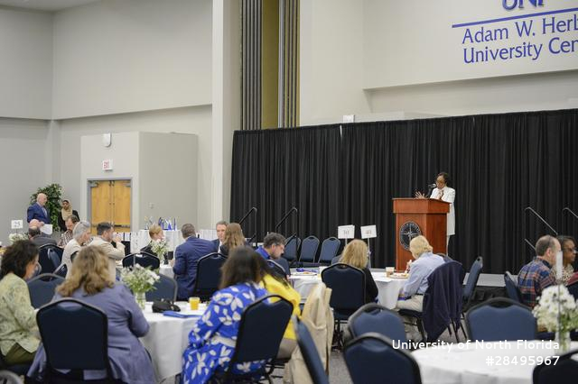 UNF employees seated at the Annual Service Recognition Breakfast