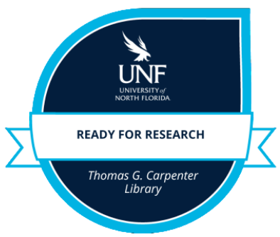 UNF Ready for Research digital badge logo