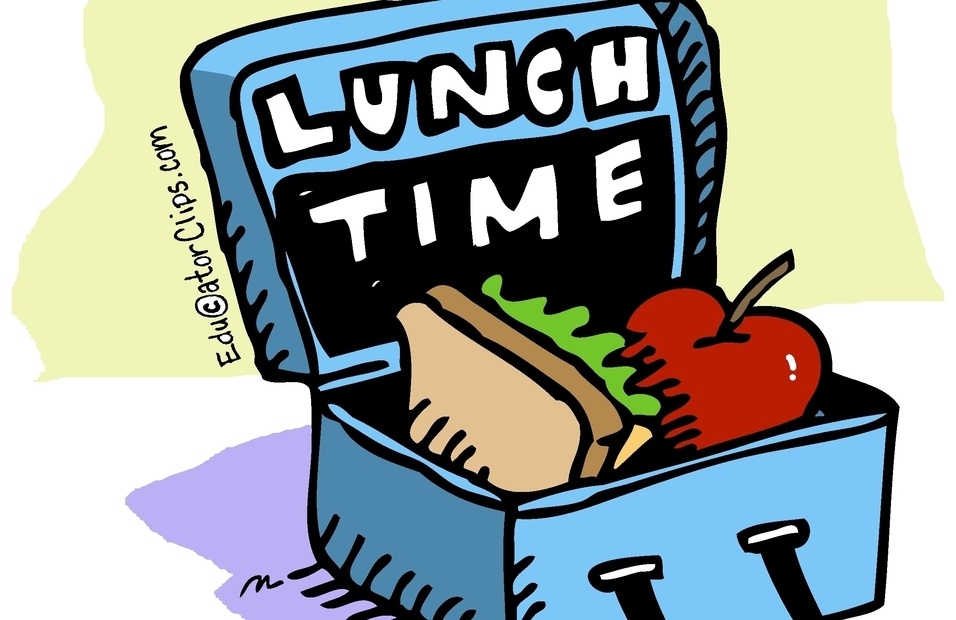 Virtual Health and Vitality Lunchtime Chat lunchbox with sandwich and apple by educatorclips.com