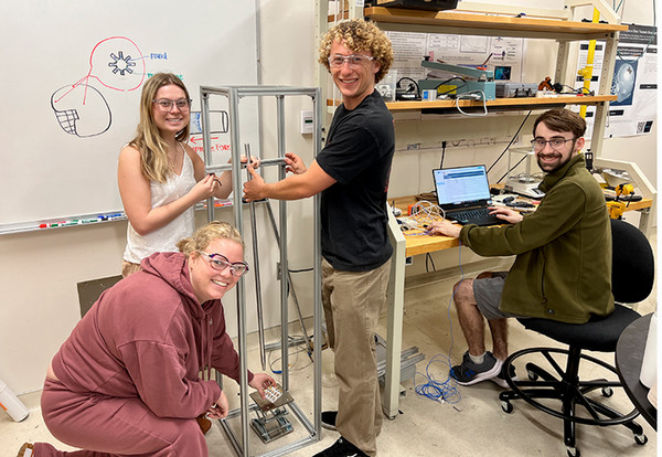 UNF students Bridget Dunn, Abby Kuba, Ethan Lowe and Gabriel Pesek