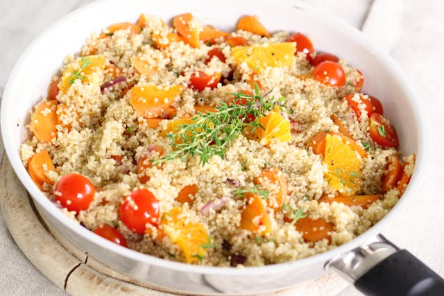 Quinoa salad with tomatoes