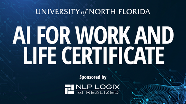 UNF AI for Work and Life Certificate flyer