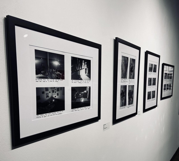 Photo frames hanging on a wall