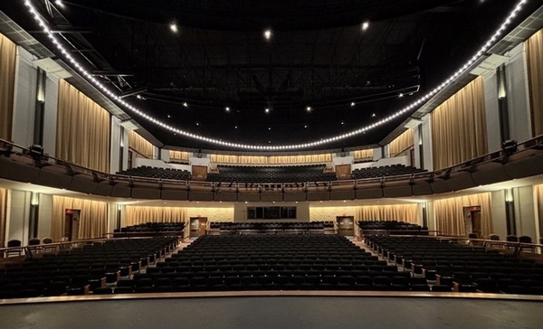 Stage view from inside the UNF Fine Arts Center Lazzara Performance Hall