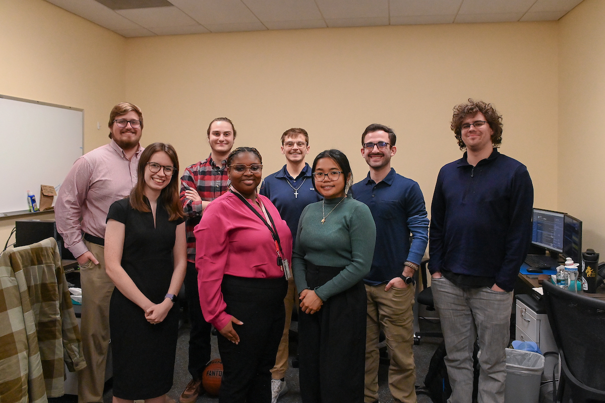 The UNF Security Operations Center staff standing together