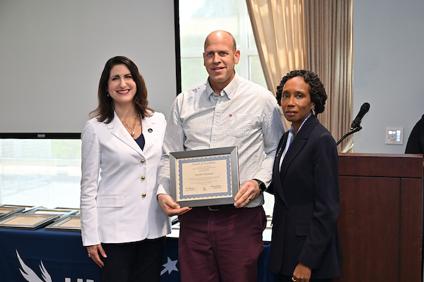 Karen Patterson, Stephen Heywood and Angela Falconetti