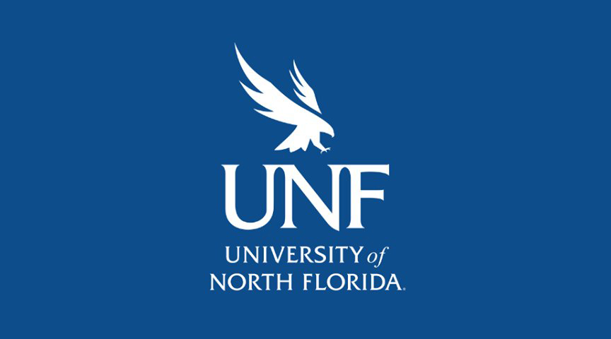 UNF logo on a dark blue background