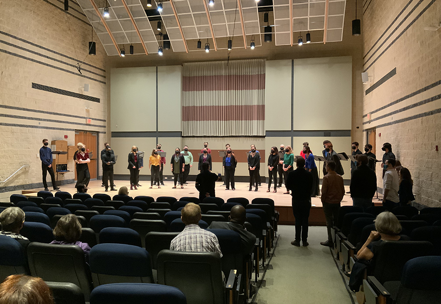 Chamber Singers in vocal masterclass