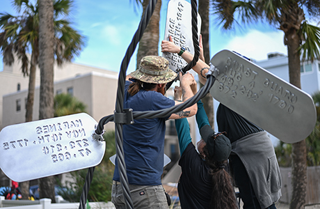 Military in Memoriam sculpture installation