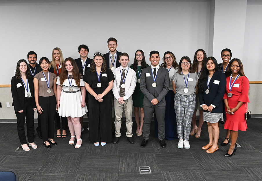 Osprey Community Engagement Medallion recipients standing together