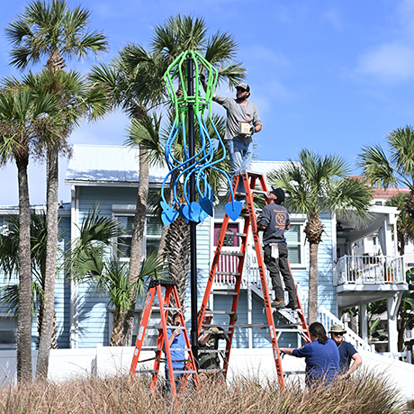 Propulsion sculpture installation