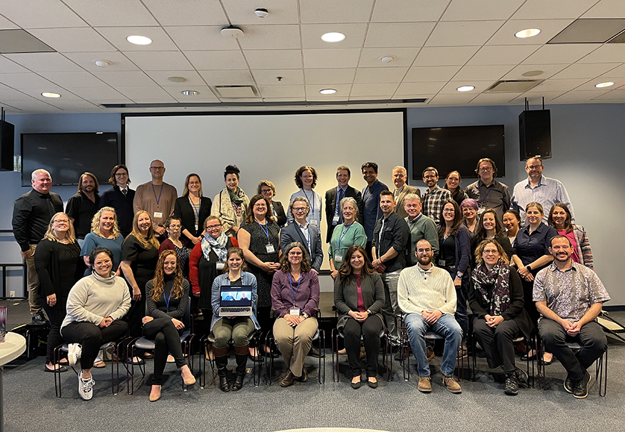 Linguists, scientists, educators, and lecturers from countries across the globe who presented at the STEM ASL Workshop posed together