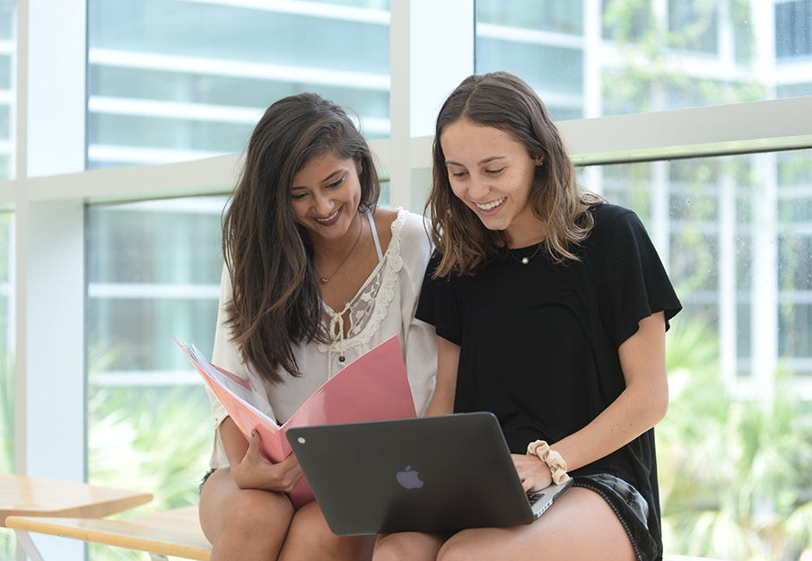 Students on computer