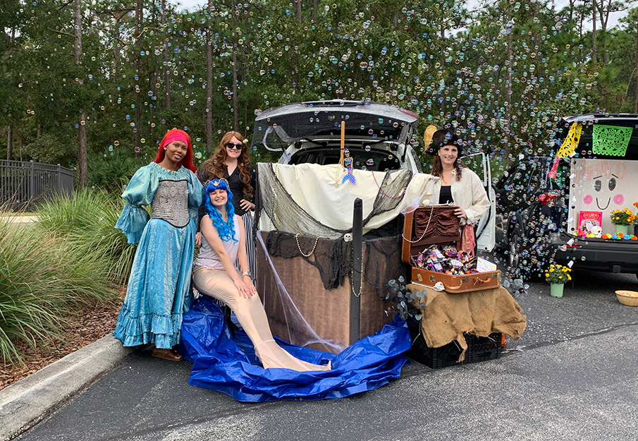 Trunk or Treat Mermaid Theme with bubbles