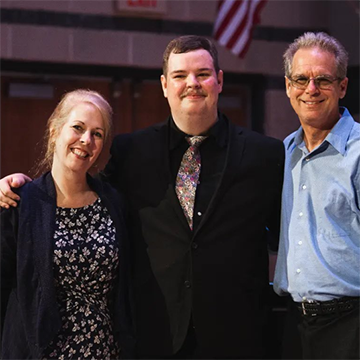 Tyler Heintzen and his parents