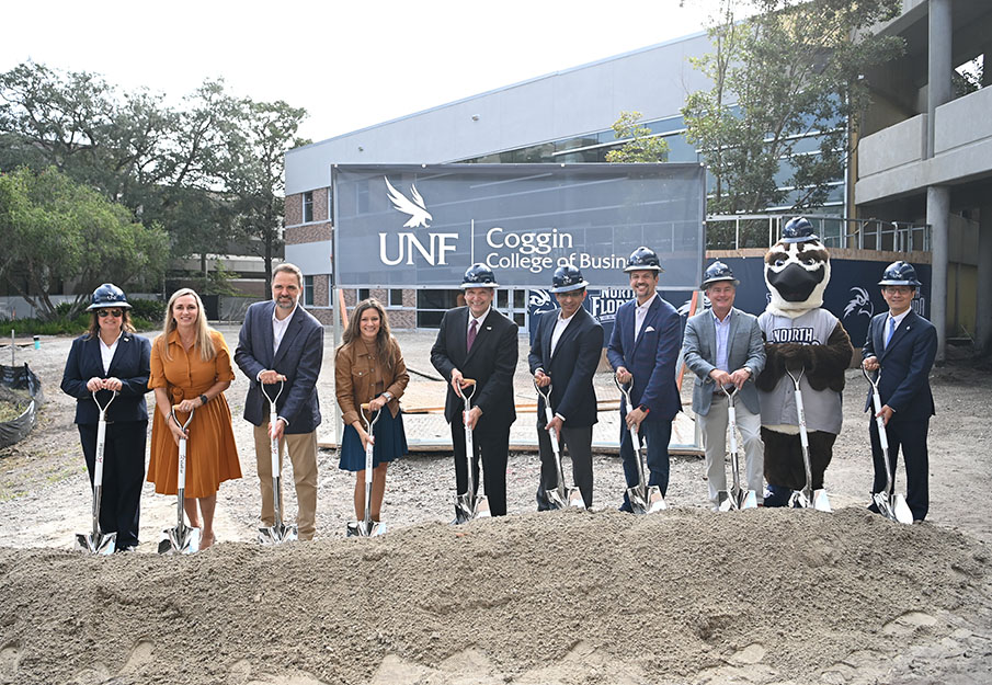 UNF staff and friends break ground on Coggin College expansion project