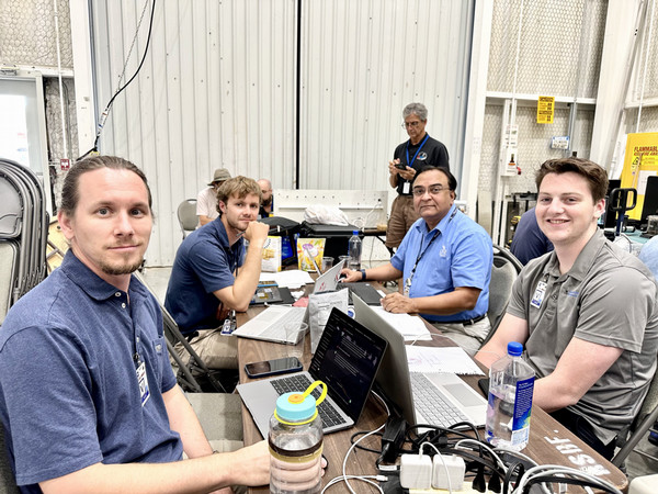Colin Ott with Nasa project team member and Dr. Patel