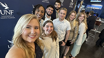 Eight of the ten students featured in the UNF College Tour Episode