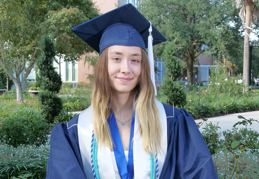 Abby Pruitt Cap and Gown Headshot