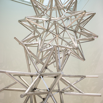 The Jacksonville Stacked Stars sculpture made out of iron by Frank Stella