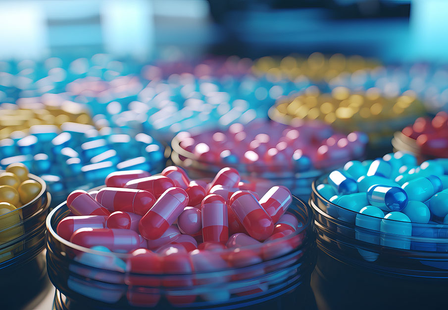 AI created image of colorful pills
