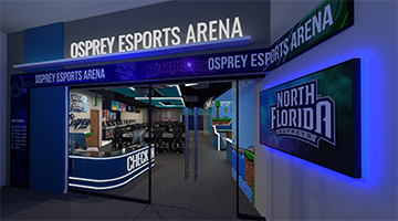 rendering of the esports arena entrance