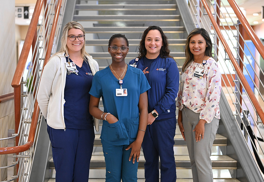 MedNexus and HCA staff standing together, including Zharia Ireland (second to left)