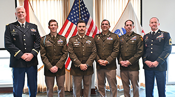 Captain Christopher Ricciardi standing with other ROTC members