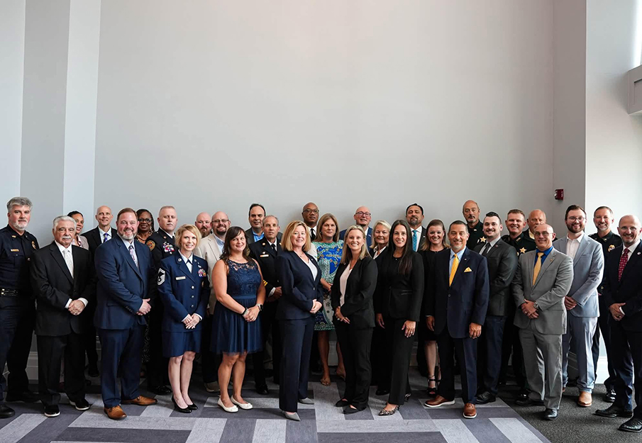 Group of  National Emergency Management Advanced Academy graduates, including Amber Gazdick
