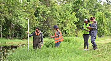 IERE students and faculty working in nature