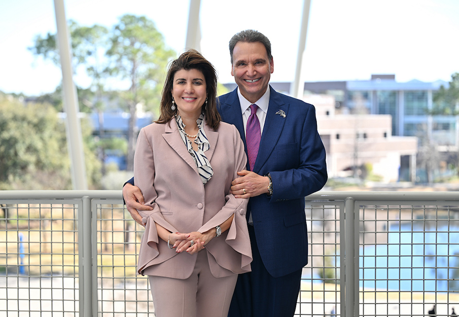 UNF President Moez Limayem and wife Dr. Alya Limayem