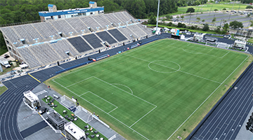 Aerial view of Hodges field and stadium