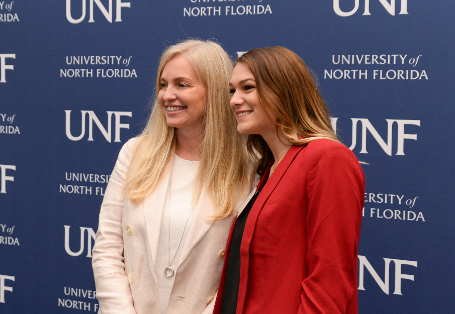 Women smiling at camera