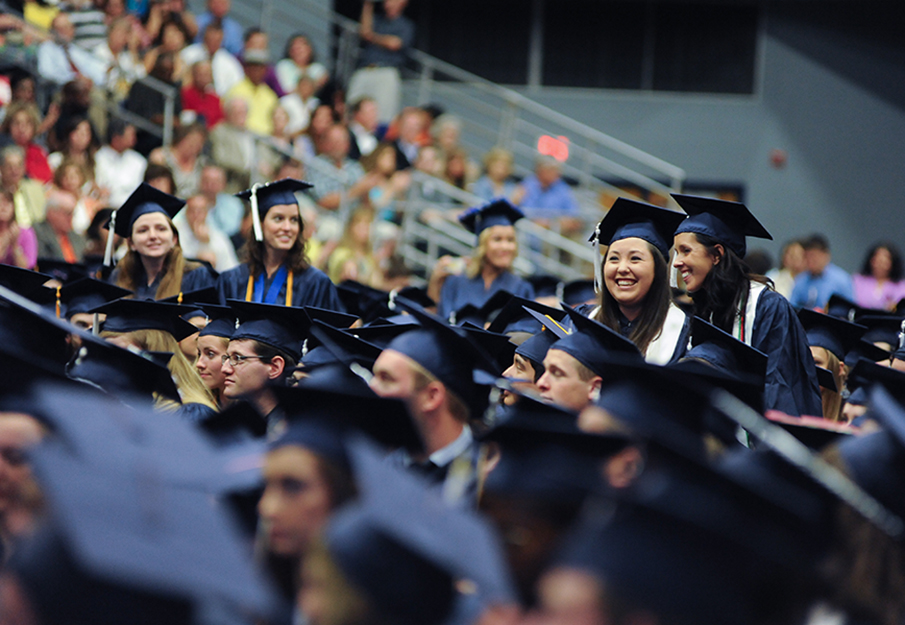 Students at graduation