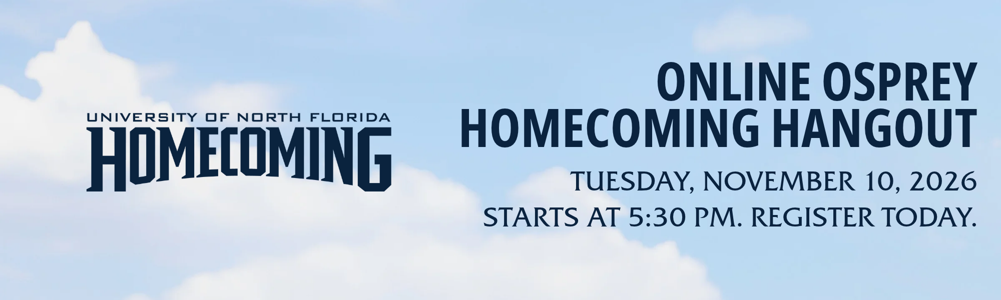 2026 Homecoming Hangout Banner