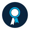 Icon of a Certificate Ribbon