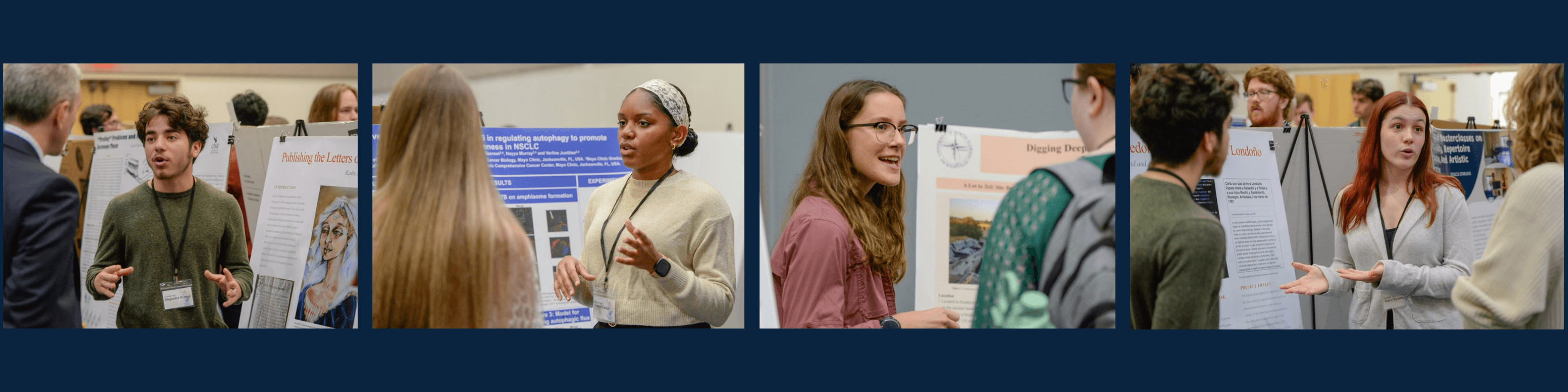 banner showing pictures of student presenters 