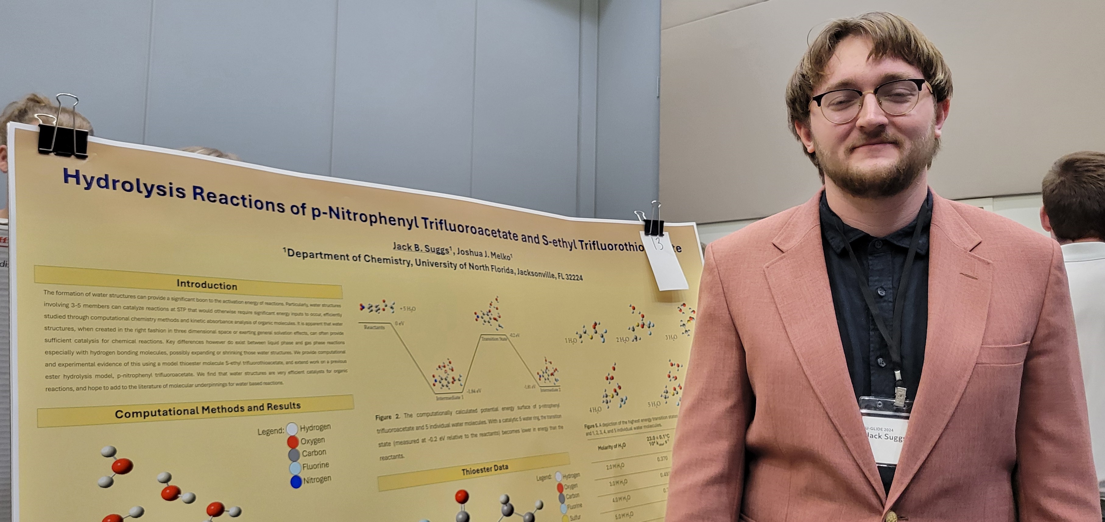 Jack Suggs standing in front of his poster.