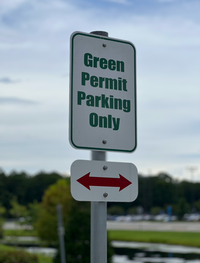 Green Permit Parking Sign