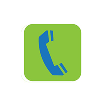 phone icon on a green background