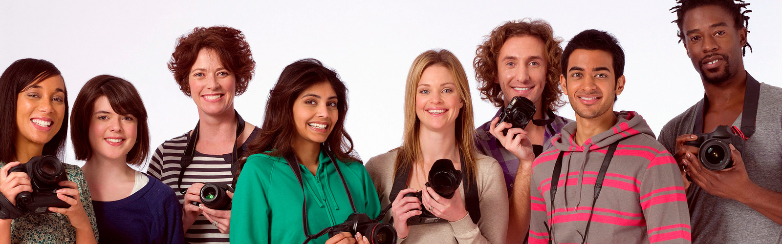 Happy group of photographers