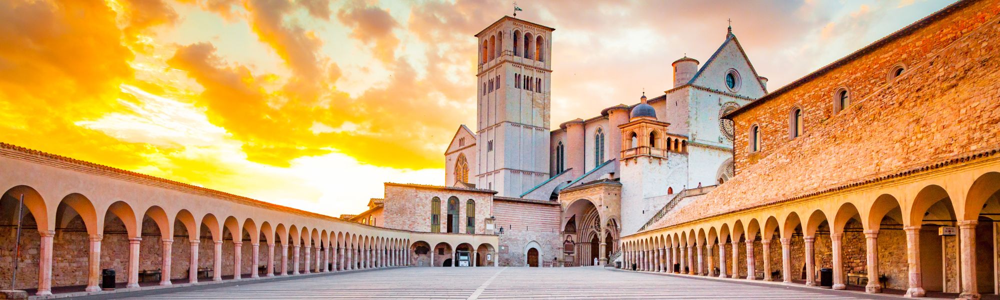 Basilica of Saint Francis of Assisi at sunset