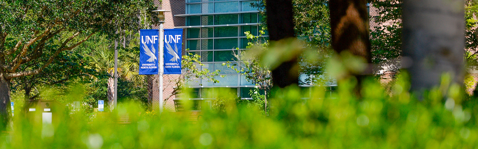 UNF banners on campus
