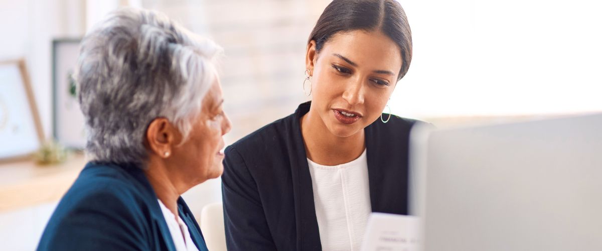 Career coach with a client