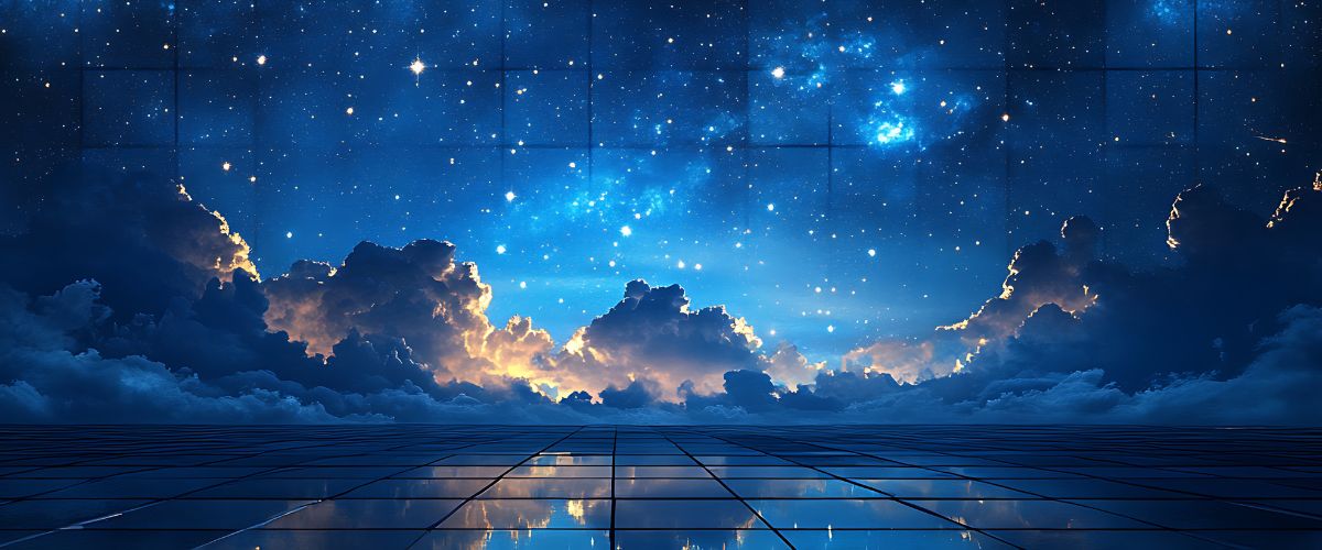 AI generated blue space image